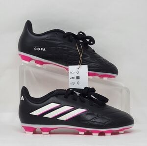 Adidas Copa Pure.4 Fg Jr GY9041 Soccer Cleats Black White Pink Youth Size 1 New